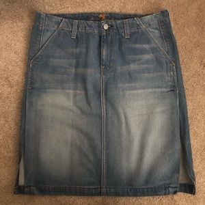 7 for all mankind side slit demon skirt